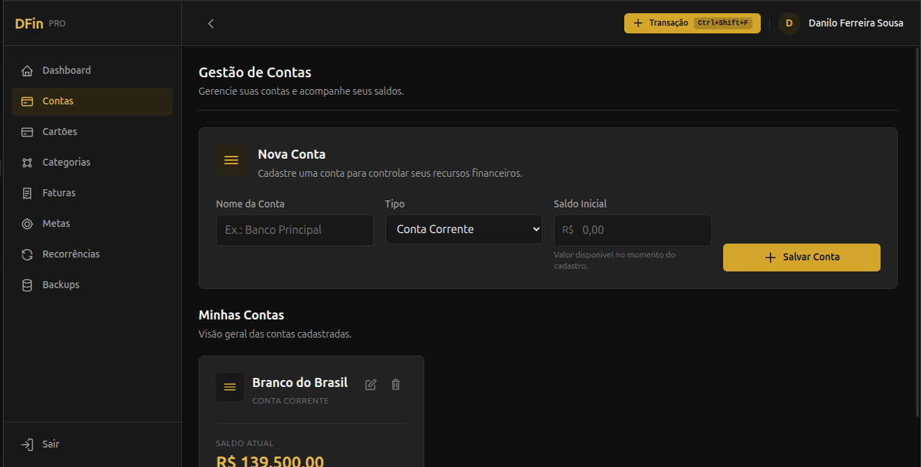 Gestão de Contas